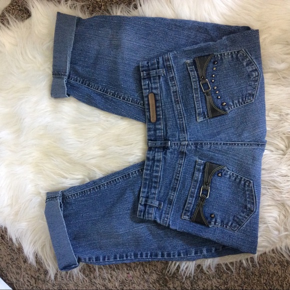 Cos Jean Capris leather stud Jeans Roll Hem 6P cuffed Citizens of Humanity - Picture 5 of 7